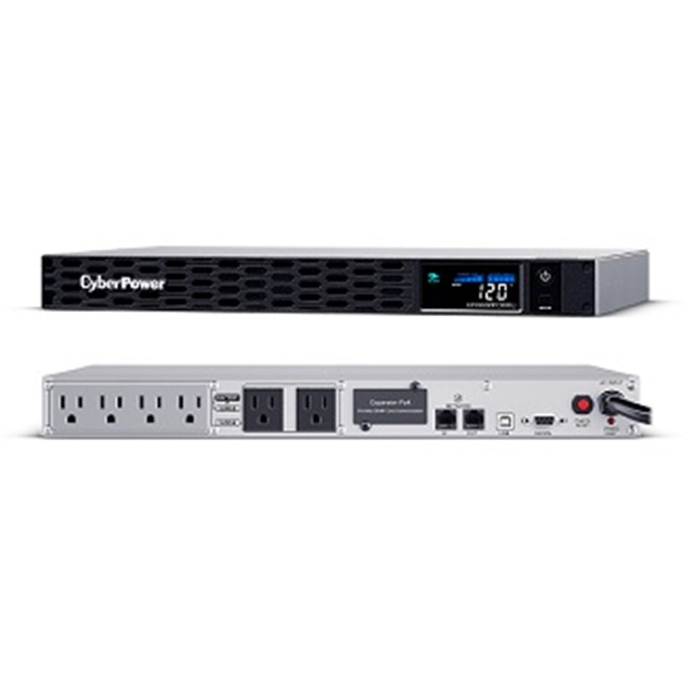 CyberPower CP1000PFCRM1U UPS,,6 NEMA 5-15R, NEMA 5-15P, 3 Yr Wty