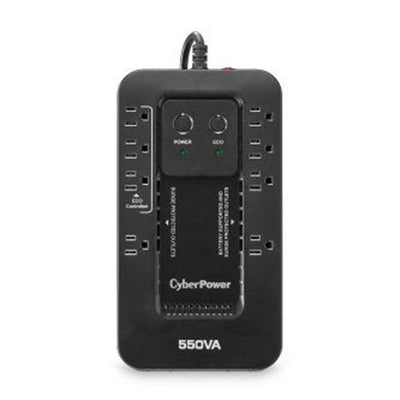 CyberPower EC550G 550VA/330W, Simulated Sine Wave, NEMA 5-15P, 5 ft cord, 8 NEMA 5-15R, USB, PowerPanel Personal Edition