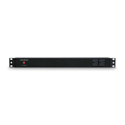 CyberPower PDU15B2F8R 15A (Derated to 12A), 120 V, 50Hz/60Hz, NEMA 5-15P plug, 10 NEMA 5-15R, 1U Rackmount, 15 ft cord, Limited