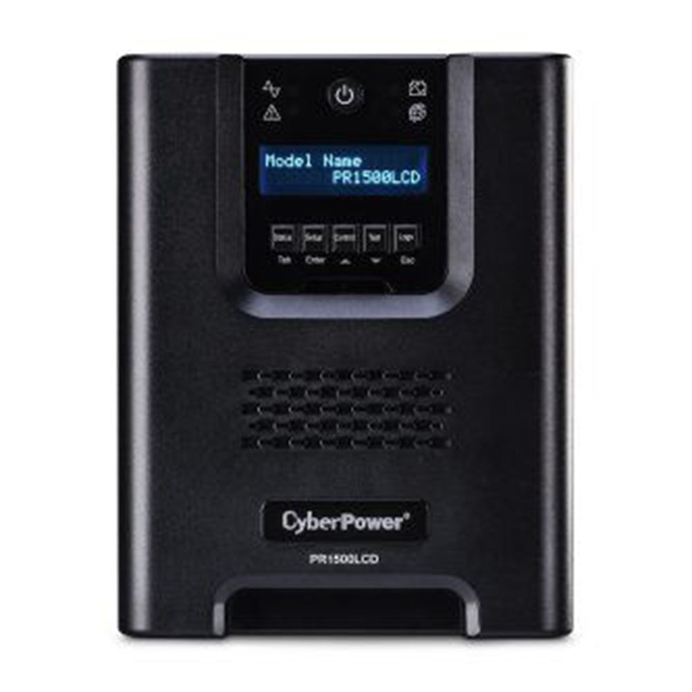 CyberPower PR1500LCDN 1500VA/1050W Sinewave 8 outlet, Networked AVR LCD Tower, 3-year warranty
