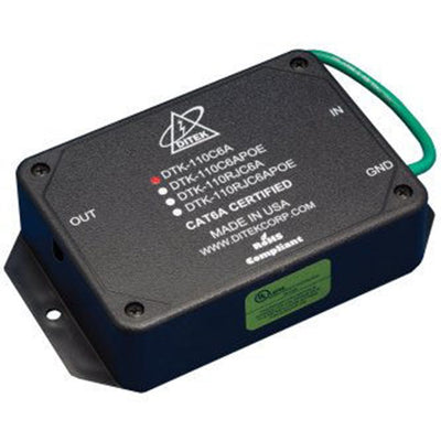Ditek DTK-110C6A CAT6A Ethernet Surge Protection with 110 IN/ 110 OUT