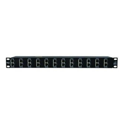 Ditek DTK-RM12NETS 12 Channel Rackmount POE/Ethernet Protector, 1U, Shielded RJ45 In/Out, 10GbE