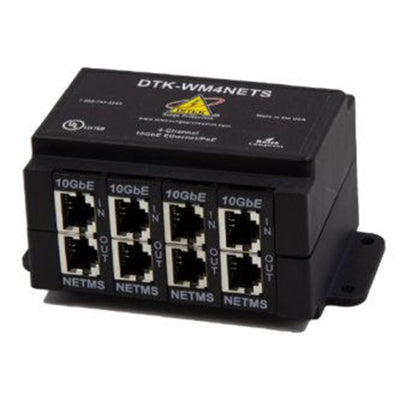 Ditek DTK-WM4NETS 4 Channel, Wall Mount Ethernet and PoE Surge Protector - Rapid-Replacement Modular Design, Shielded RJ45