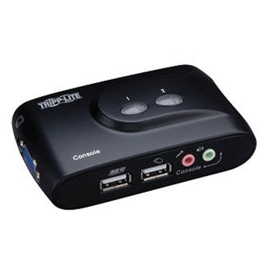 Eaton B004-VUA2-K-R 2-Port Compact USB KVM Switch with Audio and Cable