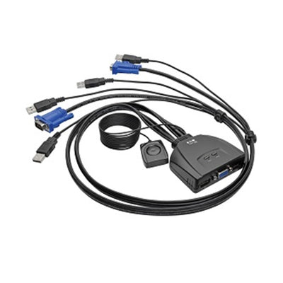 Eaton B032-VU2 2-Port USB/VGA Cable KVM Switch with Cables and USB Peripheral Sharing