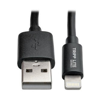 Eaton M100-004COIL-BK USB-A to Lightning Sync/Charge Coiled Cable (M/M) - MFi Certified, Black, 4 ft. (1.2 m)