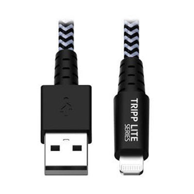 Eaton M100-006-HD Heavy-Duty USB-A to Lightning Sync/Charge Cable, MFi Certified - M/M, USB 2.0, 6 ft. (1.83 m)