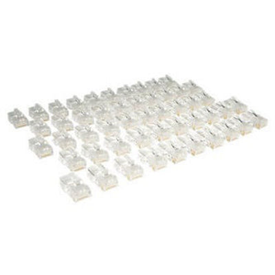 Eaton N031-050 Cat5e RJ45 Modular In-Line Connectors for Stranded Cat5e Cable, 50-Pack, TAA