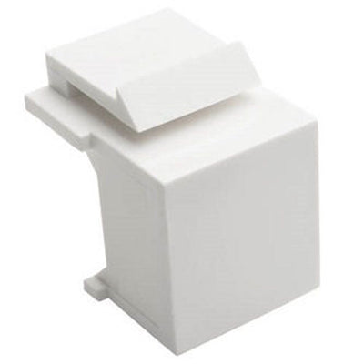 Eaton N040-010-WH Snap-In Blank Keystone Jack Insert, White, 10 Pack, TAA