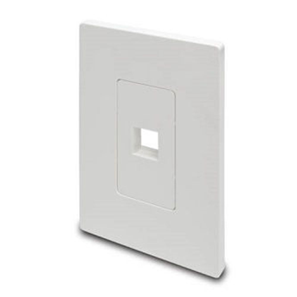 Eaton N080-101 1-Port Keystone Single-Gang Faceplate, White, TAA
