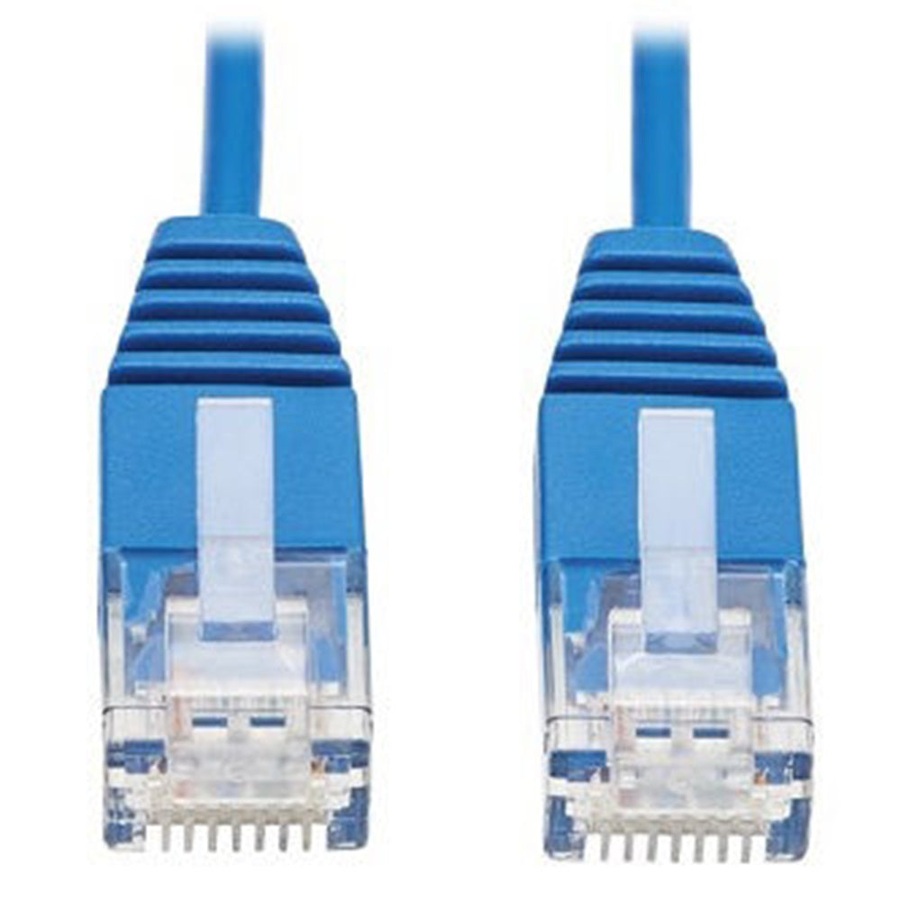 Eaton N200-UR01-BL Cat6 Gigabit Molded Ultra-Slim UTP Ethernet Cable (RJ45 M/M), Blue, 1 ft. (0.31 m)