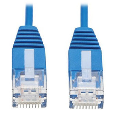 Eaton N200-UR6N-BL Cat6 Gigabit Molded Ultra-Slim UTP Ethernet Cable (RJ45 M/M), Blue, 6-in. (15.24 cm)