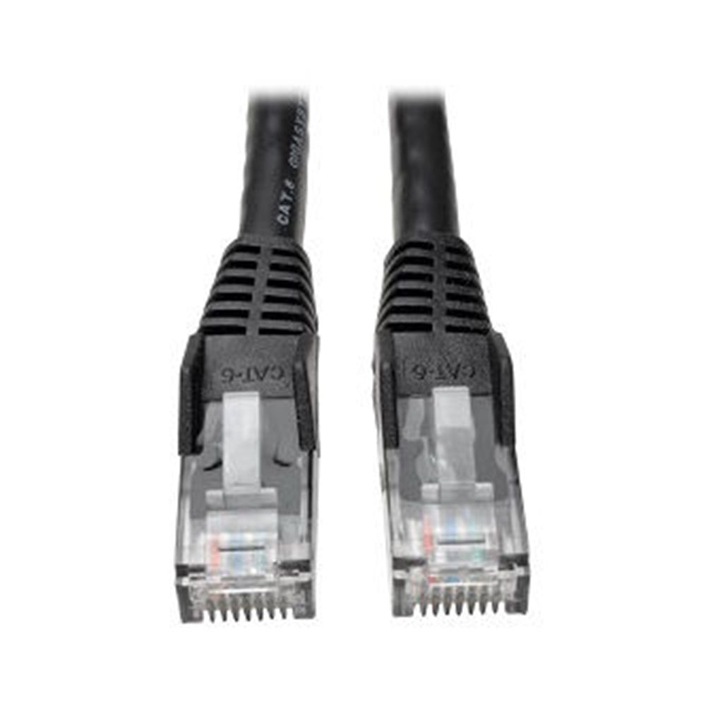 Eaton N201-001-BK50BP Cat6 Gigabit Snagless Molded (UTP) Ethernet Cable (RJ45 M/M), PoE, Black, 1 ft. (0.31 m), 50-Piece Bulk Pack