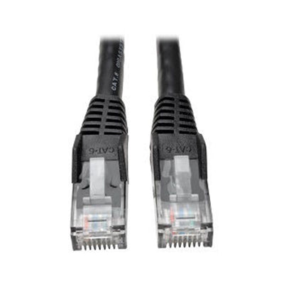 Eaton N201-003-BK50BP Cat6 Gigabit Snagless Molded (UTP) Ethernet Cable (RJ45 M/M), PoE, Black, 3 ft. (0.91 m), 50-Piece Bulk Pack