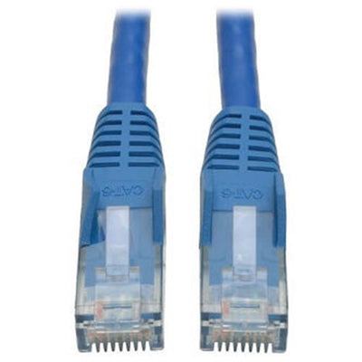 Eaton N201-007-BL Cat6 Gigabit Snagless Molded (UTP) Ethernet Cable (RJ45 M/M), PoE, Blue, 7 ft. (2.13 m)
