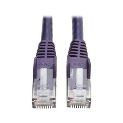 Eaton N201-014-PU Cat6 Gigabit Snagless Molded (UTP) Ethernet Cable (RJ45 M/M), PoE, Purple, 14 ft. (4.27 m)