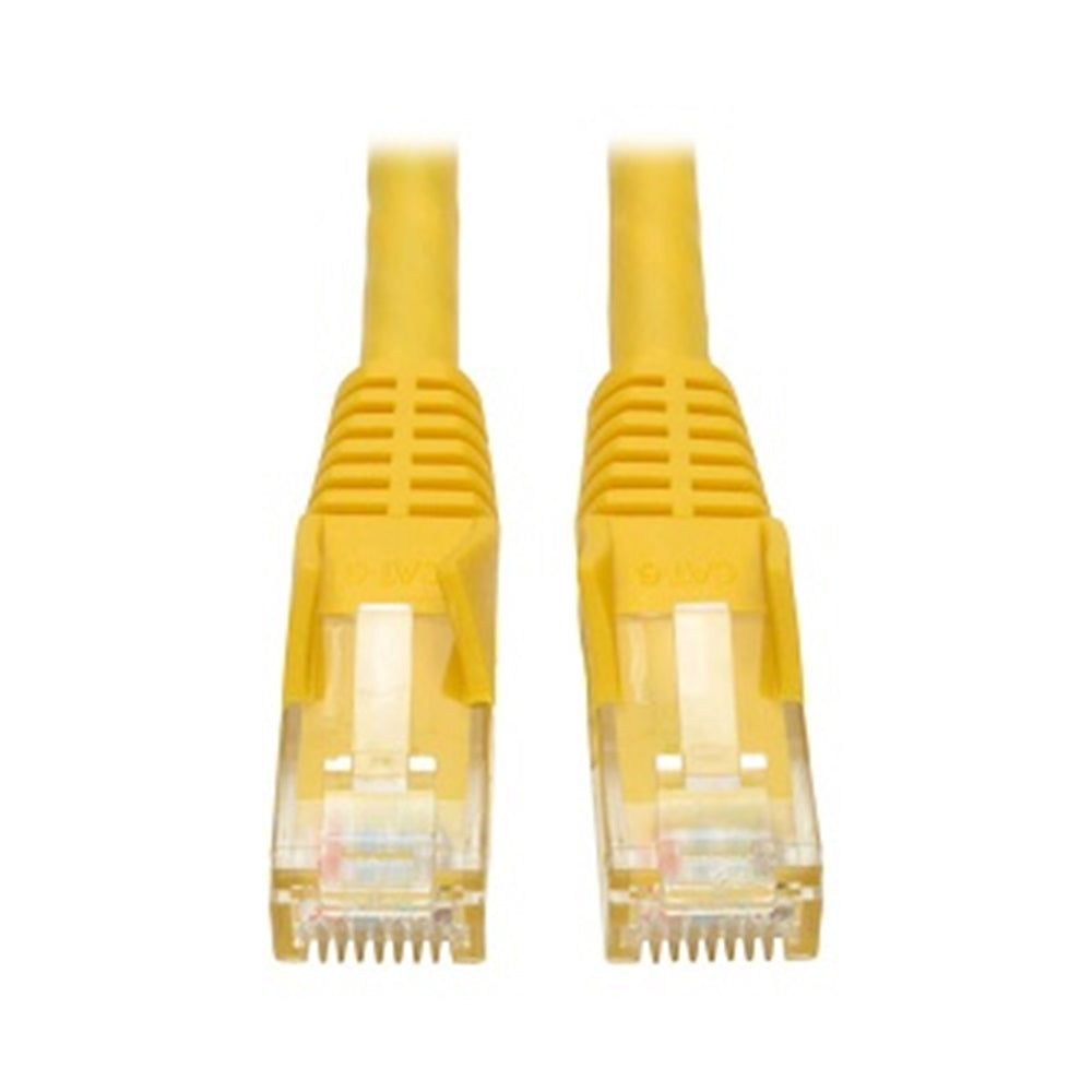 Eaton N201-015-YW Cat6 Gigabit Snagless Molded (UTP) Ethernet Cable (RJ45 M/M), PoE, Yellow, 15 ft. (4.57 m)