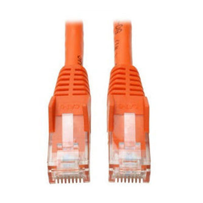 Eaton N201-025-OR Cat6 Gigabit Snagless Molded (UTP) Ethernet Cable (RJ45 M/M), PoE, Orange, 25 ft. (7.62 m)