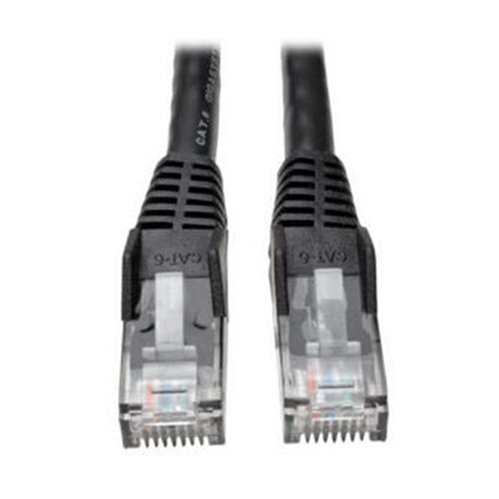 Eaton N201-030-BK Cat6 Gigabit Snagless Molded (UTP) Ethernet Cable (RJ45 M/M), PoE, Black, 30 ft. (9.14 m)