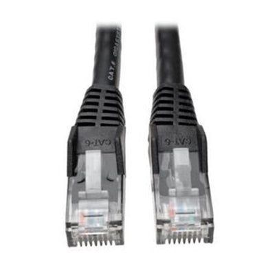 Eaton N201-030-BK Cat6 Gigabit Snagless Molded (UTP) Ethernet Cable (RJ45 M/M), PoE, Black, 30 ft. (9.14 m)