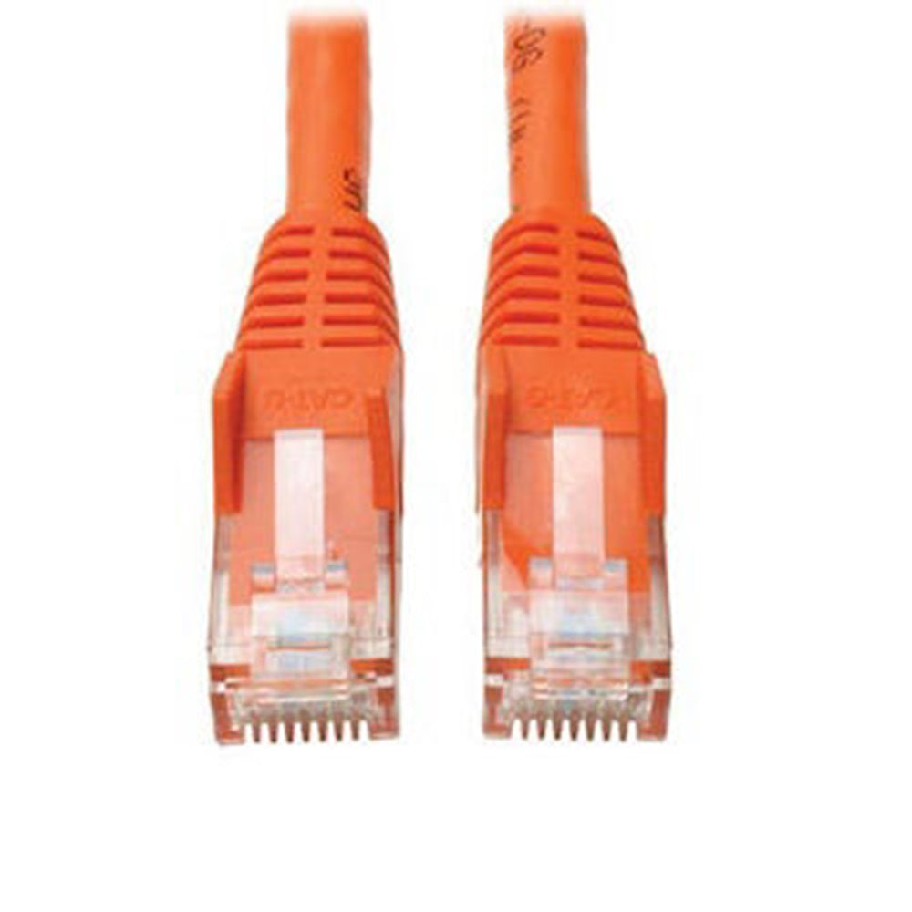 Eaton N201-035-OR Cat6 Gigabit Snagless Molded (UTP) Ethernet Cable (RJ45 M/M), PoE, Orange, 35 ft. (10.67 m)