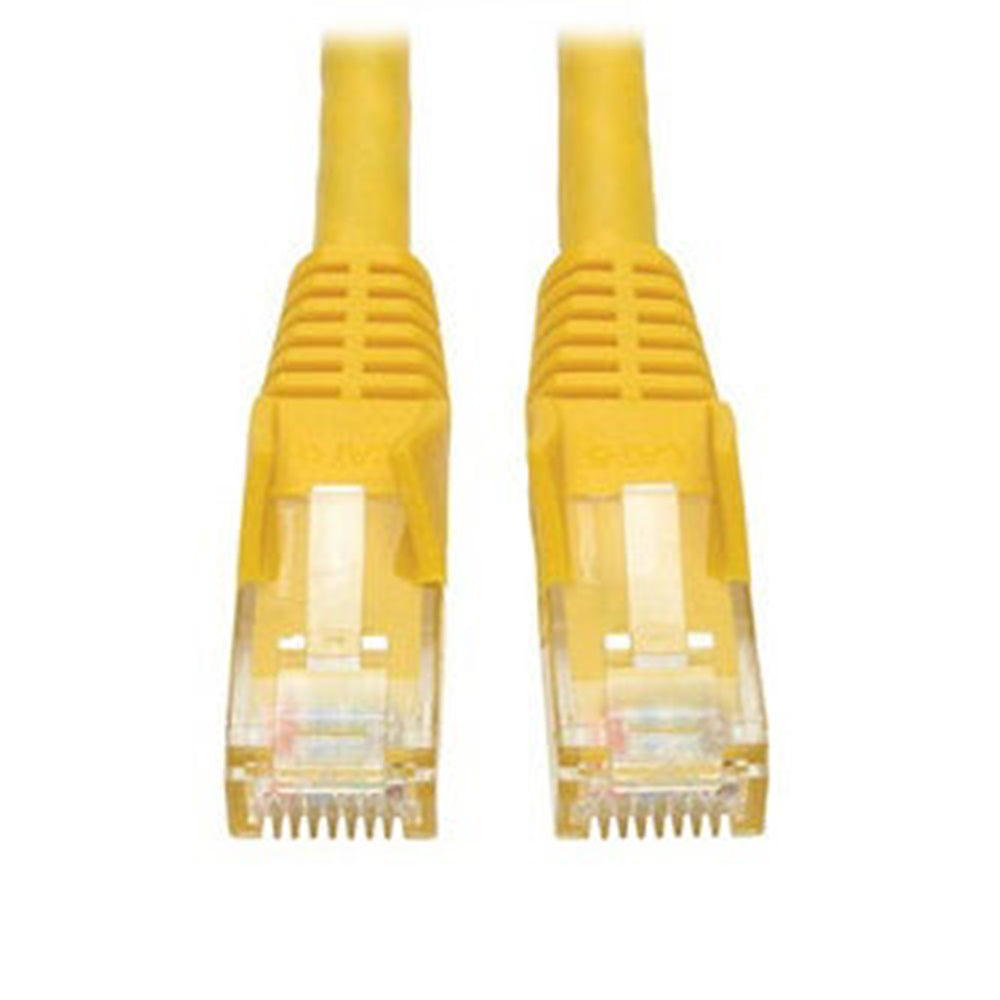 Eaton N201-035-YW Cat6 Gigabit Snagless Molded (UTP) Ethernet Cable (RJ45 M/M), PoE, Yellow, 35 ft. (10.67 m)