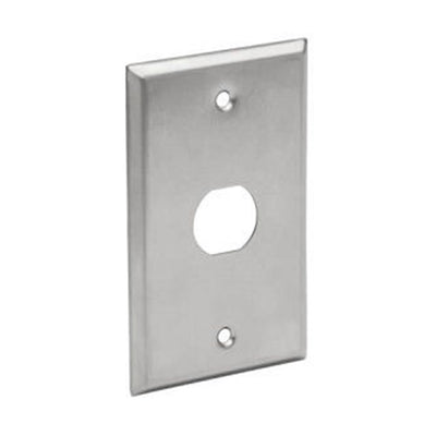 Eaton N206-FP01-IND 1-Port Single Gang Faceplate, Stainless Steel, Industrial Grade, IP44, TAA