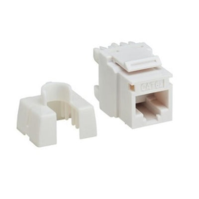 Eaton N238-025-WH-6A Tripp Lite Series Cat6a Keystone Jacks, 25 Pack - 4PPoE Compliant, 110/Krone, 568A/B, RJ45 Ethernet, White