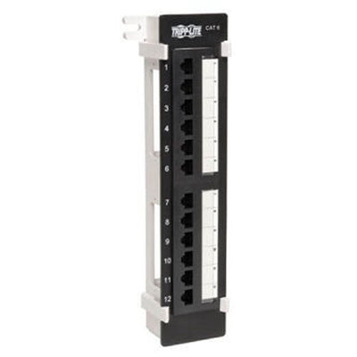 Eaton N250-012 12-Port Cat6/Cat5 Wall-Mount Vertical 110 Patch Panel, TAA