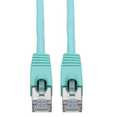 Eaton N262-005-AQ Cat6a 10G Snagless Shielded STP Ethernet Cable (RJ45 M/M), PoE, Aqua, 5 ft. (1.52 m)