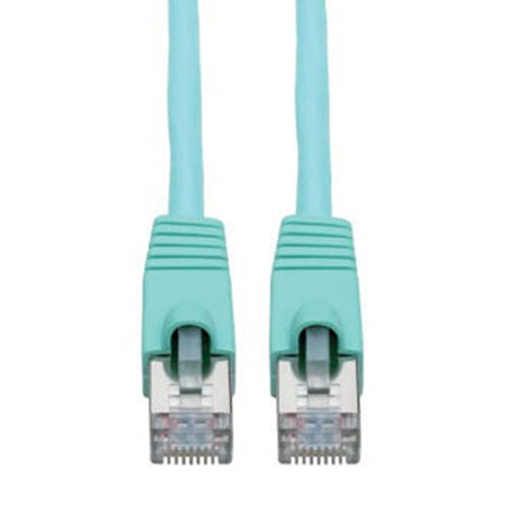 Eaton N262-025-AQ Cat6a 10G Snagless Shielded STP Ethernet Cable (RJ45 M/M), PoE, Aqua, 25 ft. (7.62 m)