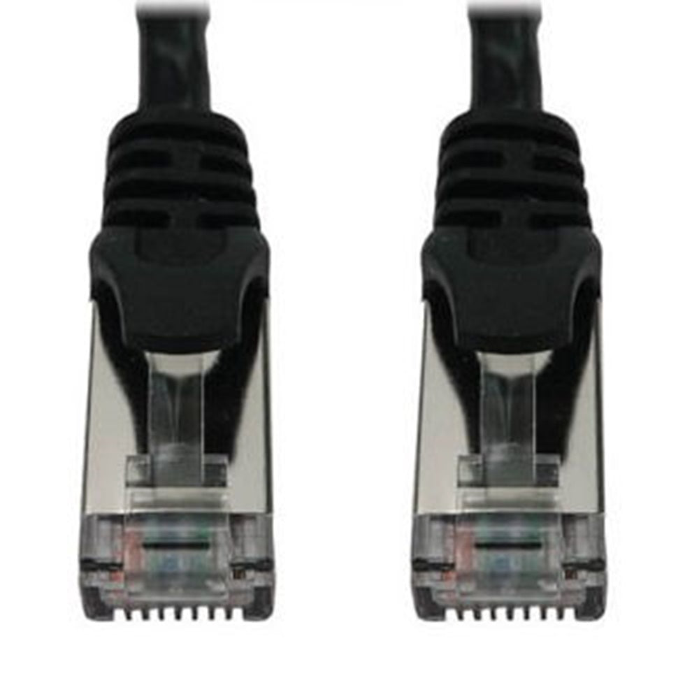 Eaton N262-S03-BK Cat6a 10G Snagless Shielded Slim STP Ethernet Cable (RJ45 M/M), PoE, Black, 3 ft. (0.9 m)
