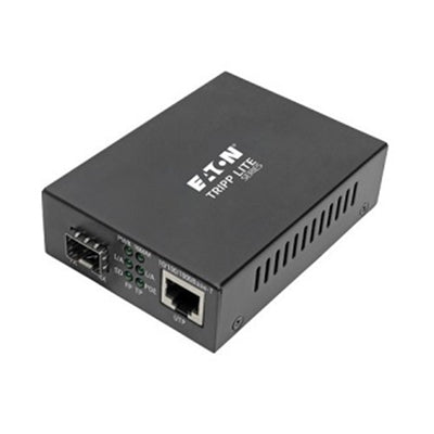 Eaton N785-INT-PSFP Gigabit SFP Fiber to Ethernet Media Converter, POE+, International Power Cables, 10/100/1000 Mbps