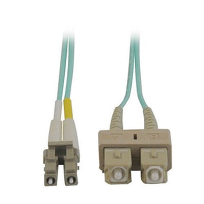 Eaton N816-01M 10Gb Duplex Multimode 50/125 OM3 LSZH Fiber Patch Cable (LC/SC) - Aqua, 1M (3 ft.)