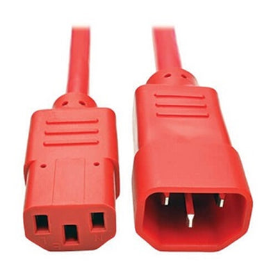 Eaton P004-006-ARD PDU Power Cord, C13 to C14 - 10A, 250V, 18 AWG, 6 ft. (1.83 m), Red