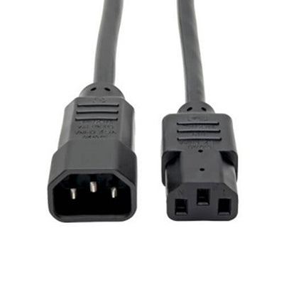 Eaton P004-008 PDU Power Cord, C13 to C14 - 10A, 250V, 18 AWG, 8 ft. (2.43 m), Black