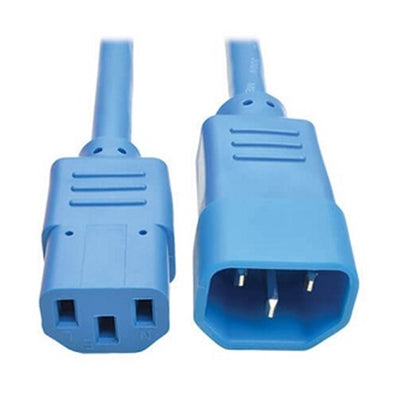 Eaton P005-002-ABL Heavy-Duty PDU Power Cord, C13 to C14 - 15A, 250V, 14 AWG, 2 ft. (0.61 m), Blue