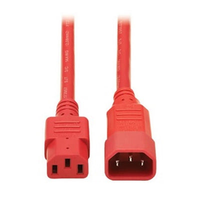 Eaton P005-006-ARD Heavy-Duty PDU Power Cord, C13 to C14 - 15A, 250V, 14 AWG, 6 ft. (1.83 m), Red