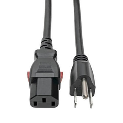 Eaton P006-L03 Computer Power Cord, NEMA 5-15P to Locking C13 - 10A, 125V, 18 AWG, 3 ft. (0.91 m)