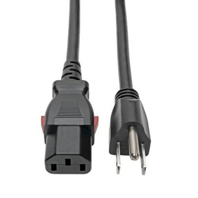 Eaton P006-L06 Computer Power Cord, NEMA 5-15P to Locking C13 - 10A, 125V, 18 AWG, 6 ft. (1.83 m)