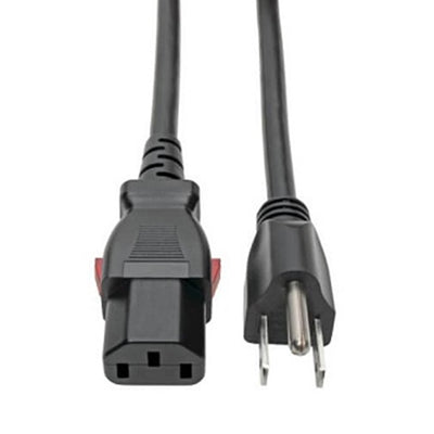 Eaton P006-L10 Computer Power Cord, NEMA 5-15P to Locking C13 - 10A, 125V, 18 AWG, 10 ft. (3.05 m)