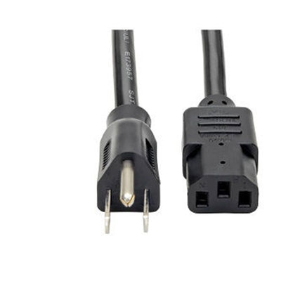 Eaton P007-006 Computer Power Cord, NEMA 5-15P to C13 - Heavy-Duty, 15A, 125V, 14 AWG, 6 ft. (1.83 m), Black