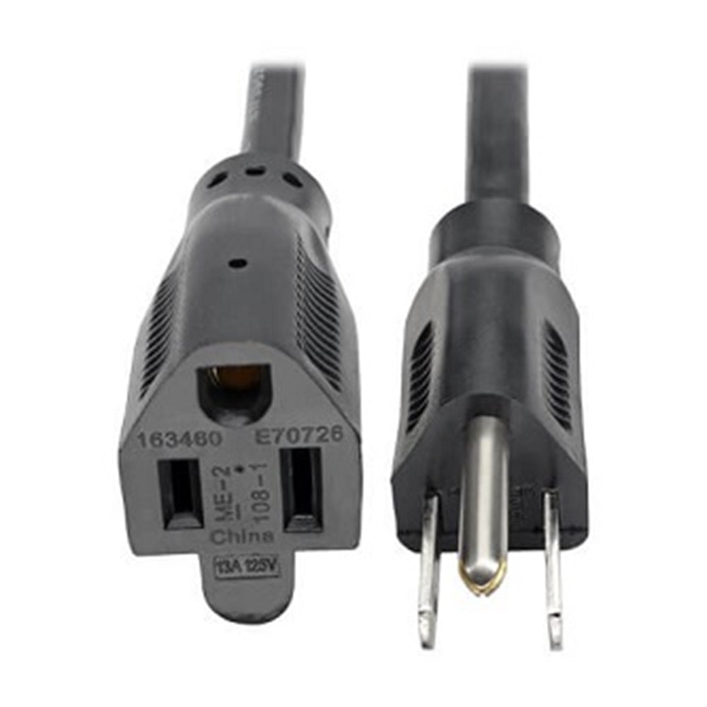 Eaton P024-001-13A Power Extension Cord, NEMA 5-15P to NEMA 5-15R - 13A, 120V, 16 AWG, 1 ft. (0.31 m), Black