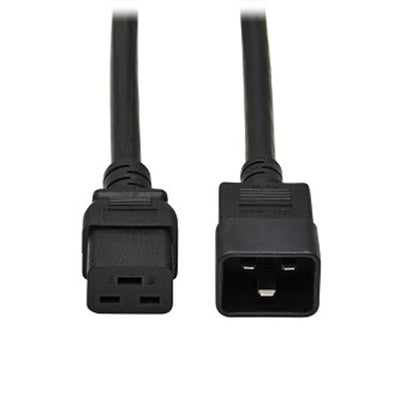 Eaton P036-015 Power Extension Cord, C19 to C20 - Heavy-Duty, 20A, 250V, 12 AWG, 15 ft. (4.6 m), Black