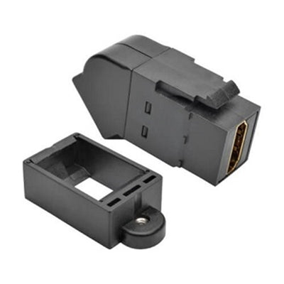 Eaton P164-000-KPA-BK Tripp Lite Series HDMI All-in-One Keystone/Panel Mount Angled Coupler (F/F), Black