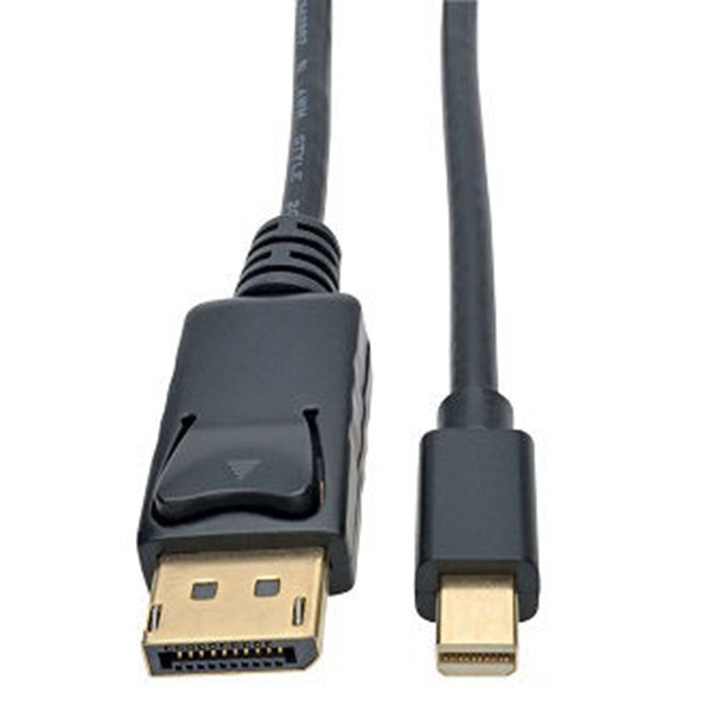 Eaton P583-003-BK Mini DisplayPort to DisplayPort Adapter Cable, 4K 60Hz (M/M), DP Latching Connector, Black, 3 ft. (0.9 m)