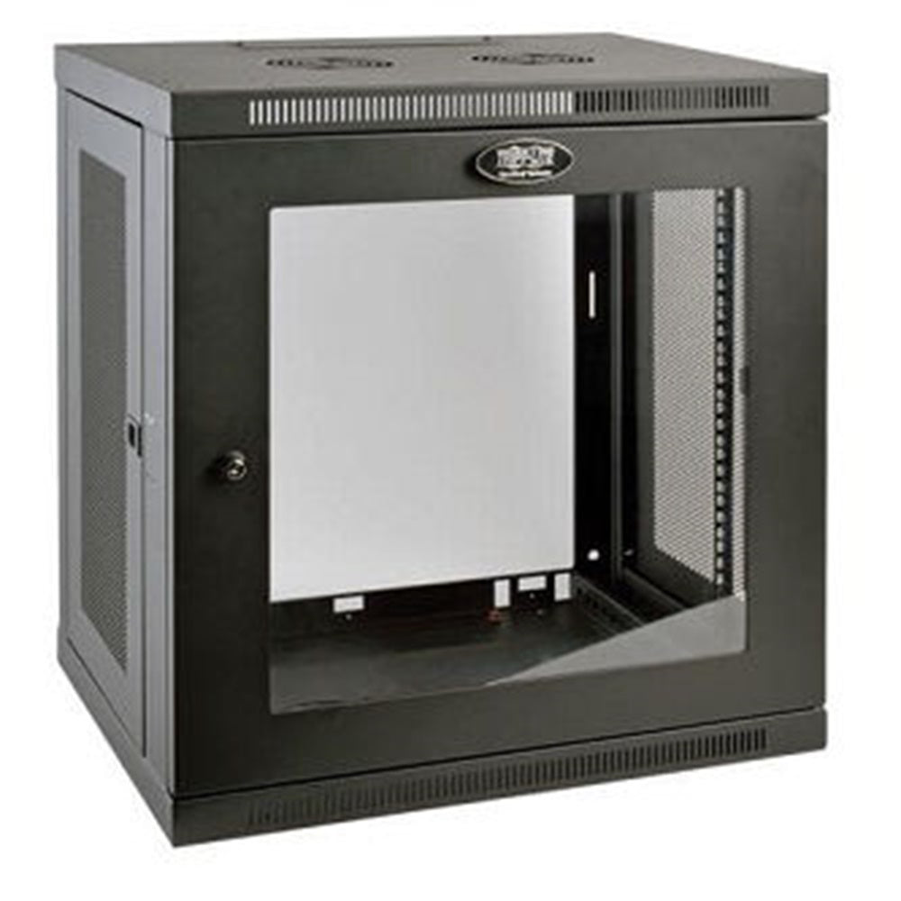 Eaton SRW12UG SmartRack 12U Low-Profile Switch-Depth Wall-Mount Small Rack Enclosure, Clear Acrylic Window