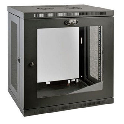 Eaton SRW12UG SmartRack 12U Low-Profile Switch-Depth Wall-Mount Small Rack Enclosure, Clear Acrylic Window