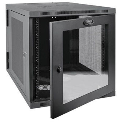 Eaton SRW12US33G SmartRack 12U Server-Depth Wall-Mount Small Rack Enclosure, Clear Acrylic Window, Hinged Back
