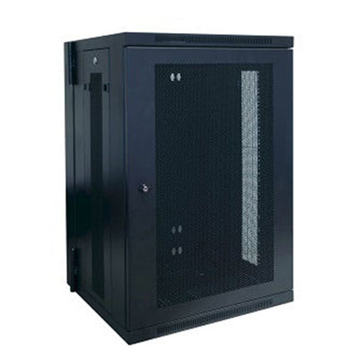 Eaton SRW18US SmartRack 18U Low-Profile Switch-Depth Wall-Mount Rack Enclosure Cabinet, Hinged Back